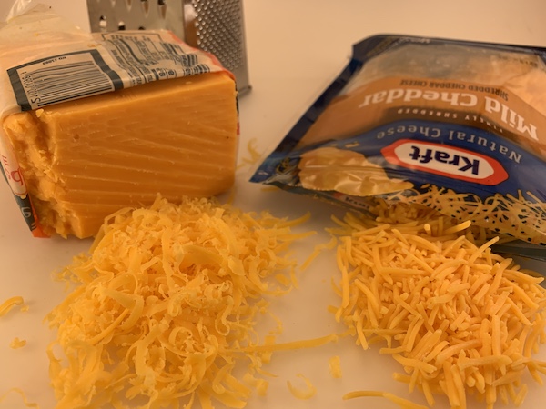 block vs shredded cheese